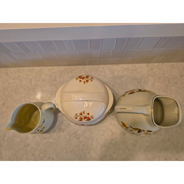 1940s Halls Superior Jewel Kitchenware 3 Pc Vintage Set 1940s For Sale - Image 5 of 9