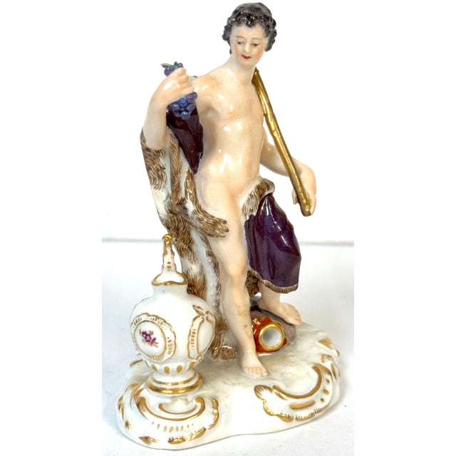 White Meissen Porcelain Figure Bacchus with Grapes, Wine Jug, Late 19th/ Early 20th C For Sale - Image 8 of 18