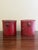 Pair of Antique French Neoclassical Red & Gold Tole Cachepot With Lion Heads For Sale - Image 9 of 10