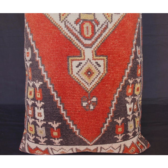 Red Rug Pillow for Bohemian Home Decoration -17'' X 42'' For Sale - Image 8 of 14