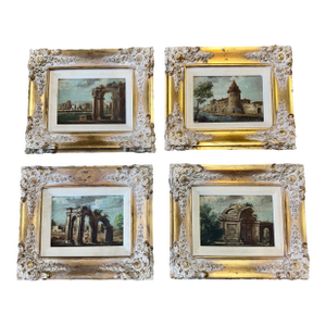 Italian Miniature Oil Painting, Set /4