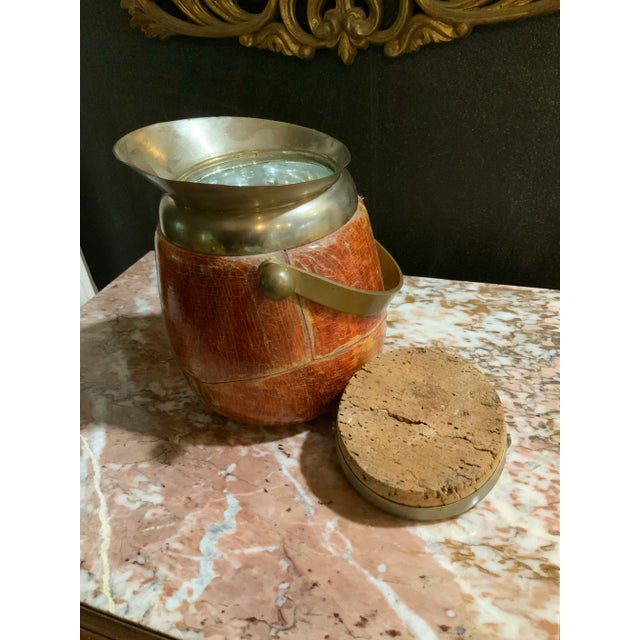Early 20th Century Rare Vintage Barware - Early 20th Century Vintage Aldo Tura Genuine Lacquered Goatskin Ice Bucket - Antique Barware - Collector Piece For Sale - Image 5 of 11