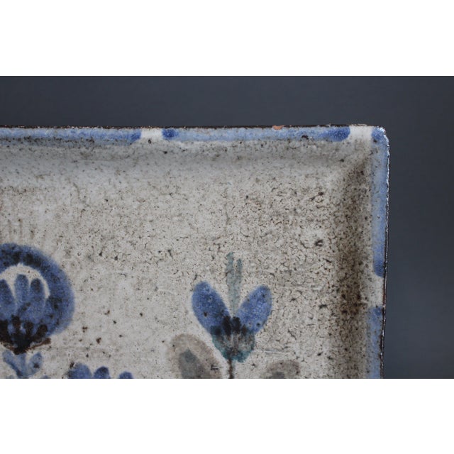 Gray Mid-Century Modern French Ceramic Tray by Gustave Reynaud, 1960s For Sale - Image 8 of 11