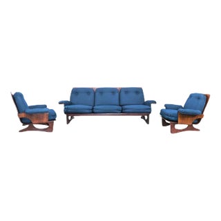 Vintage Sofa Set by Silvio Cavatorta, Italy, 1950s, Set of 3 For Sale