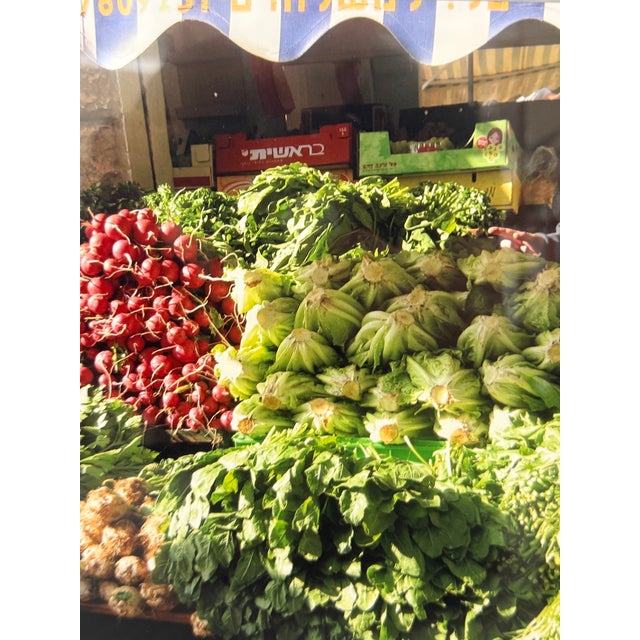 Israel Fruit and Vegetable Market Stand Photograph, Framed For Sale - Image 9 of 12
