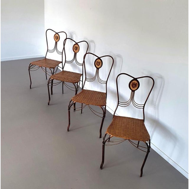 Medaillon Garden Set in Wrought Iron, Italy, 1970, Set of 5 For Sale - Image 13 of 18