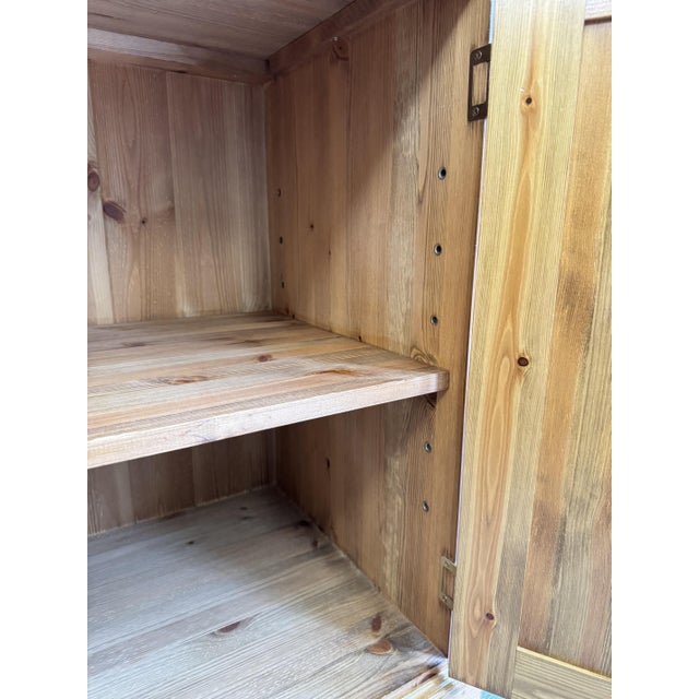 Pine Farmhouse Record Cupboard, 2000s For Sale - Image 10 of 12