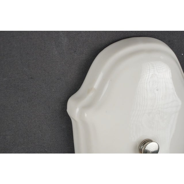 Mid 20th Century Restored Traditional White Ceramic Wall Sconces - a Pair For Sale - Image 6 of 9