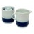 Mid 20th Century Minimalist Blue & White Creamer & Sugar Bowl Set by Thomas Germany For Sale