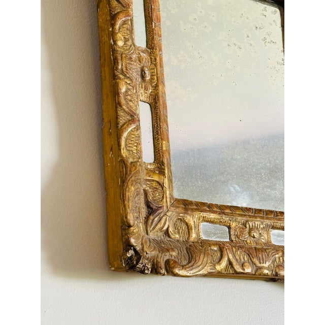Gold 18th Century Louis Xv Style Gilt Wood Mirror For Sale - Image 8 of 18
