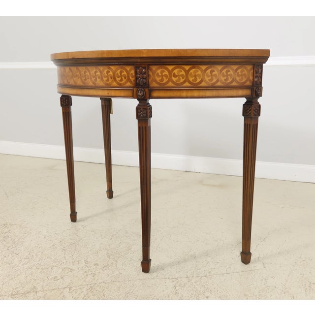 Wood Century Satinwood Mahogany Adams Style Console Table For Sale - Image 7 of 12