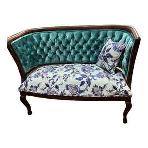 Antique Teal Settee
