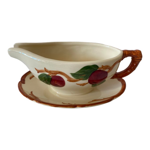 Vintage Franciscan Gravy Boat With Attached Plate Excellent Condition For Sale