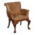 Early 21st Century Ferguson Copeland Georgian Style Carved Wood & Tooled Leather Armchair For Sale