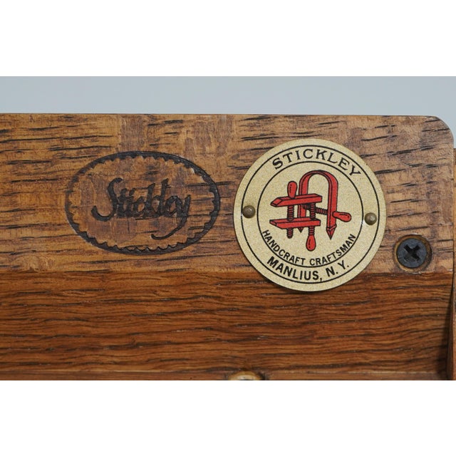 Stickley 2 Door Mission Oak Arts & Crafts Bookcase For Sale - Image 11 of 12