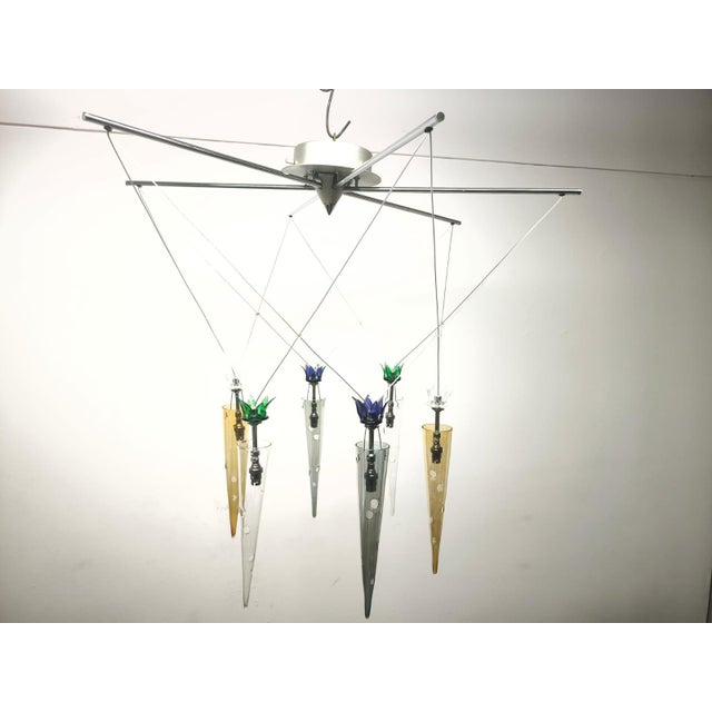 Chandelier with Multicolored Cones by Lamp International, 1990s For Sale - Image 17 of 18