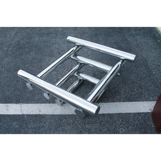 Vintage Chrome Stacked Column Coffee Cocktail Table For Sale In West Palm - Image 6 of 12