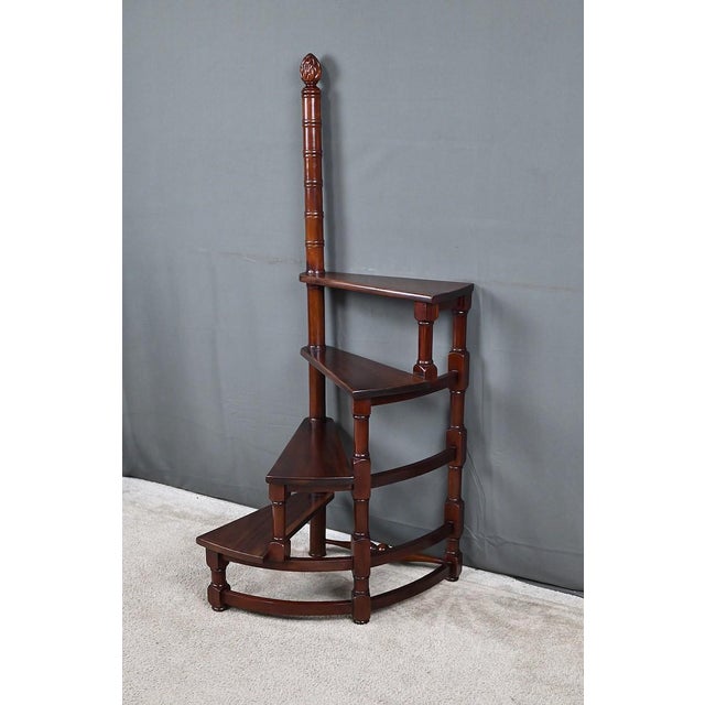 20th Century Victorian Mahogany Library Step Stool, England For Sale - Image 5 of 18