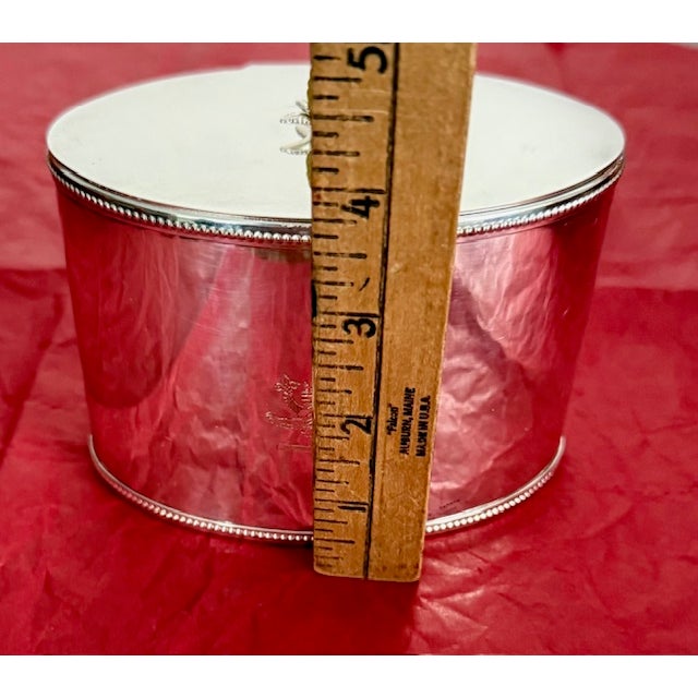 1990s Nestle Silver Plate Sheffield Tea Caddy Reproduction by Berndorf Lucerne Ag Co For Sale - Image 10 of 12