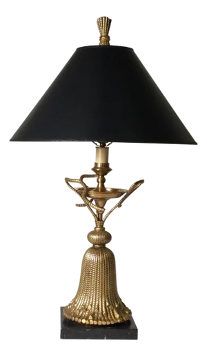 1990s Cast Burnished Brass Chapman Table Lamp
