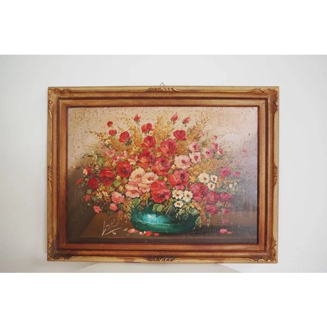 Painted Floral Composition by Lina Rossi, 1930s For Sale - Image 17 of 17