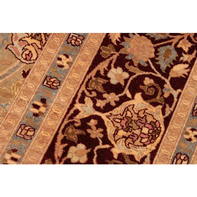 Shabby Chic Elegant Pak-Persian Gold/Drk. Red Wool Rug - 9'0'' X 11'3'' For Sale - Image 3 of 9