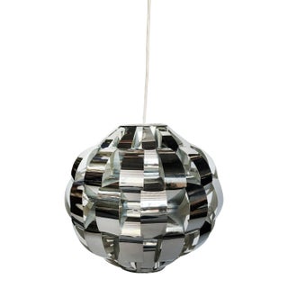 Mid-Century Chromed Metal Woven Ribbon Chandelier by Max Sauze for Lightolier For Sale