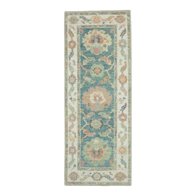 Turkish Oushak Runner Rug 2'3" x 5'9" #17297 For Sale