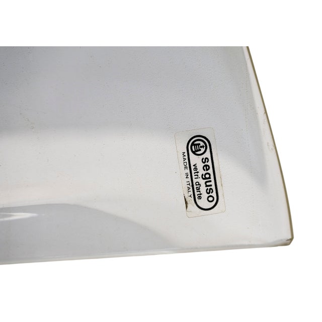 Italian Murano Glass and Brass Wall Lights from Seguso, 1980s, Set of 2 For Sale - Image 6 of 7