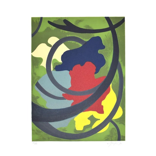 Abstract Composition - Original Screen Print by A. Fanfani - 1972 1972 For Sale - Image 3 of 3