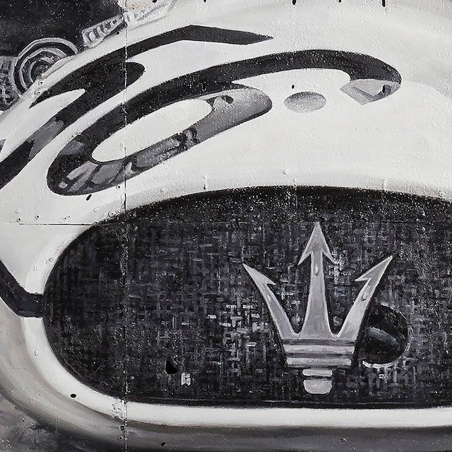 Maserati 56 I Collective Bap Vietnam Art Black White Vintage Racing Composition For Sale - Image 4 of 13