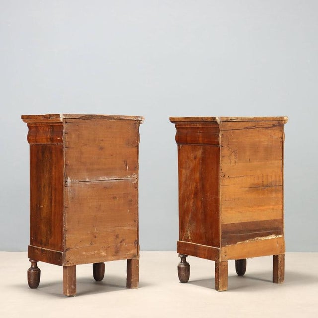 Louis Philippe Walnut Nightstands, Set of 2 For Sale - Image 12 of 13