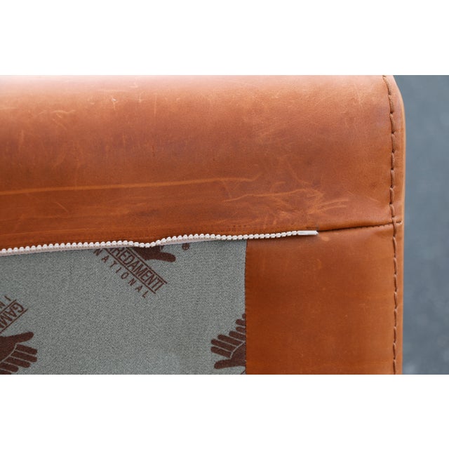 Vintage Gamma Arredamenti Italian Leather Sectional Sofa | Modular Corner Sofa | Cognac Tan Leather | Made in Italy For Sale - Image 14 of 18