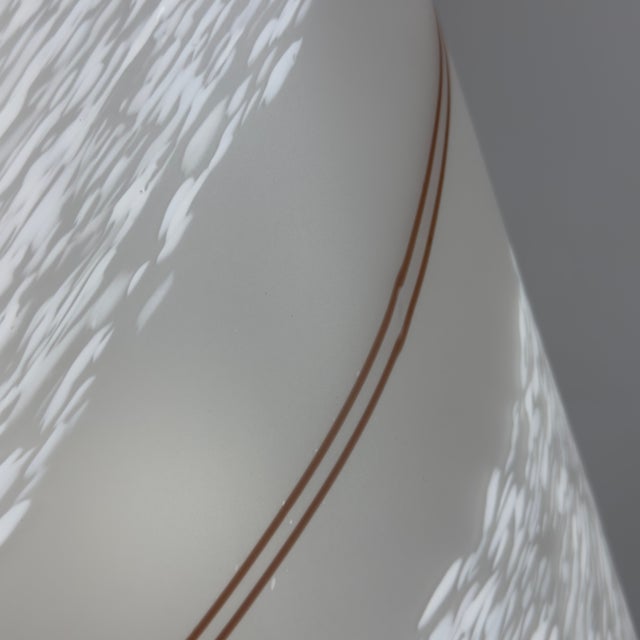Mushroom Table Lamp in Satin White Spotted Murano Glass, 1970s For Sale - Image 13 of 17