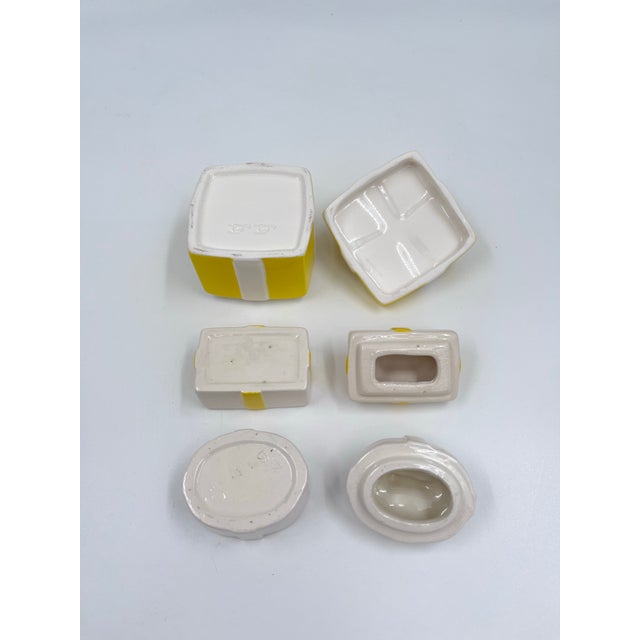 小物 Wasted Youth RIBBON CERAMIC BOX Vintage Ceramic Gift Box 80s Pink Ribbon Bow White Trinket