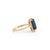 Metal 3.31ct Emerald-Cut Blue Sapphire Diamond Modern Engagement Ring Size 5 in 14k Gold For Sale - Image 7 of 18