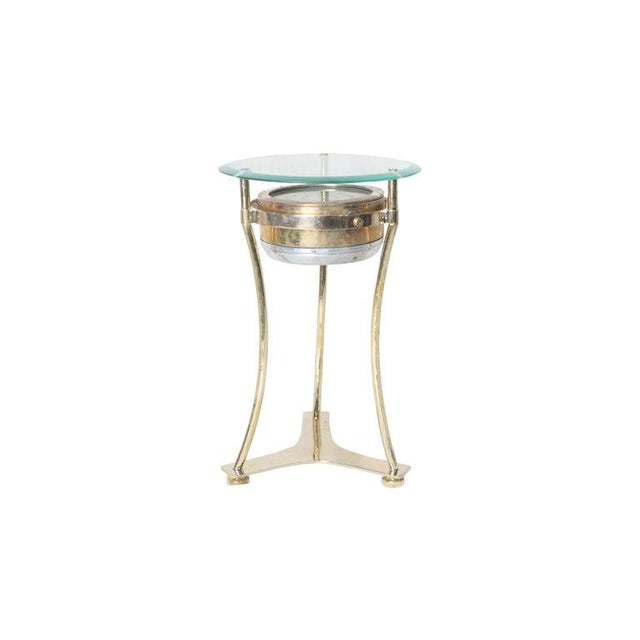 1970s 1970s Brass Ship's Compass Converted to Side Table, Designer Deborah Lockhart Phillips For Sale - Image 5 of 5