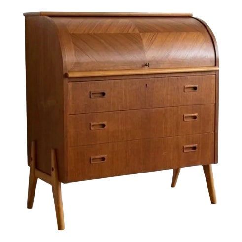 Vintage Swedish Round Secretary, 1950s For Sale