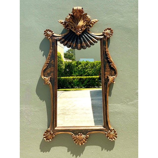 Chinoiserie Vintage William Switzer Gilt Chinoiserie Wall Mirror For Sale - Image 3 of 16