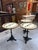 These tables are in very good used condition. The top is made of enameled metal, and the base is made of cast iron. I have...