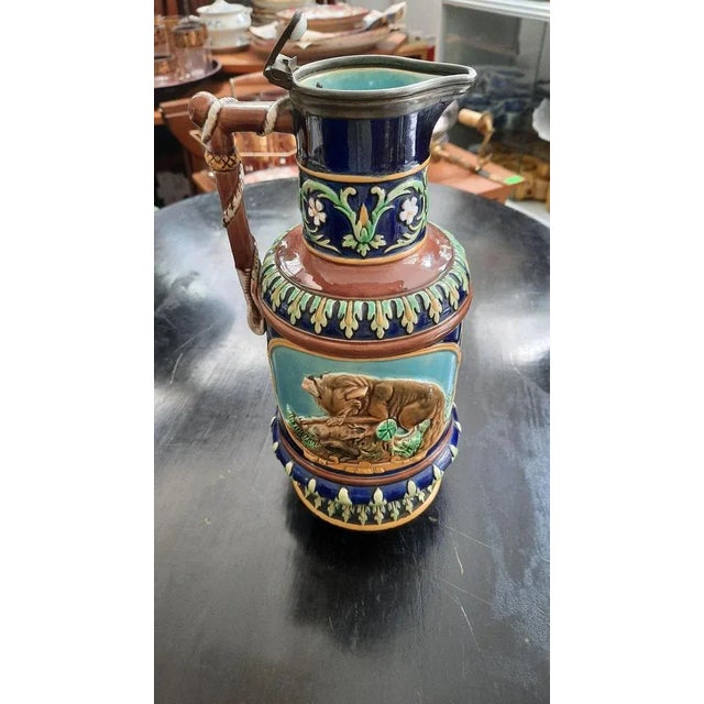 Majolica Jug by George Jones For Sale - Image 10 of 10