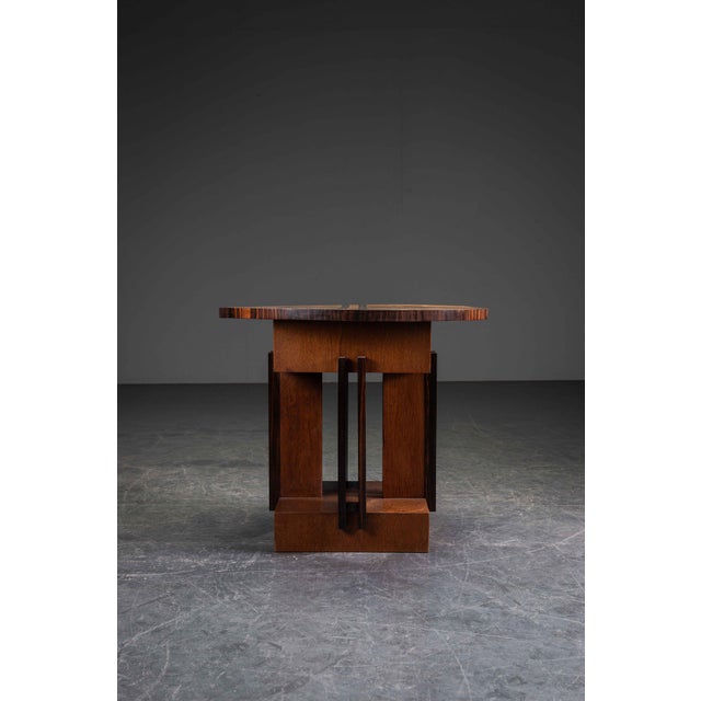 Wood Art Deco Side Table from Genneper Molen, 1920s For Sale - Image 7 of 16