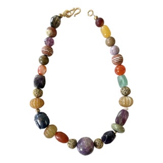 Rare Necklace Collection of Mixed Ancient Beads to Antique Beads. Designed by Matthew Izzo For Sale