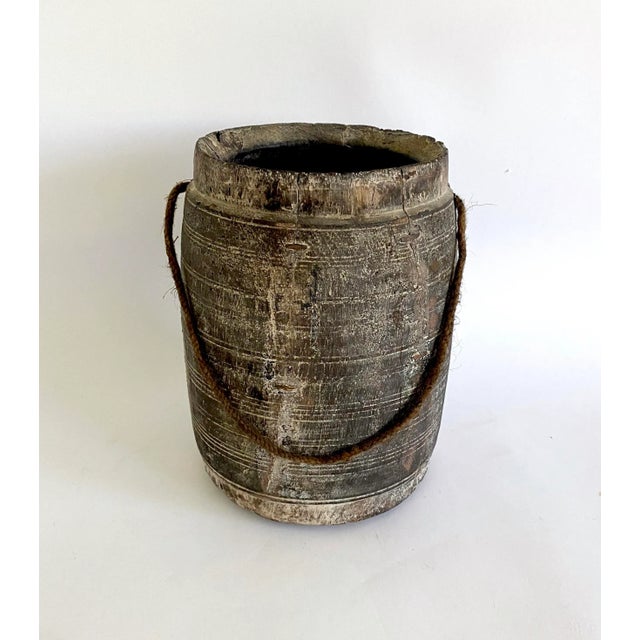 Rustic Wood Hanging Honey Pot Vessel For Sale - Image 9 of 9
