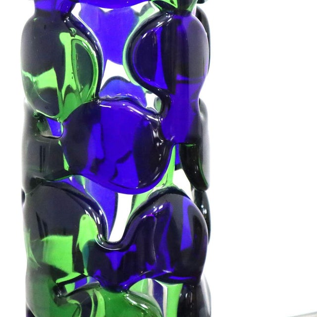 This art glass vase, created by Jaroslav Svoboda around 1980, is an excellent example of Czechoslovakian design. Its...