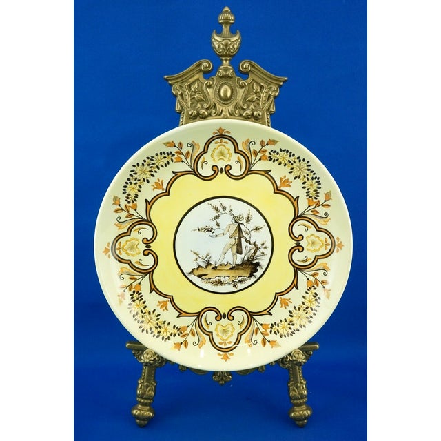 Large 20th Century Art Deco Ceramic Plate from CIA MANNA Turin, Italy, 1930s For Sale - Image 17 of 17