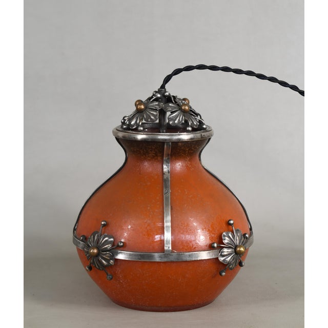 1920s French Art Deco Night Lamp by E. Val Et Cie. - 1920s France For Sale - Image 5 of 13