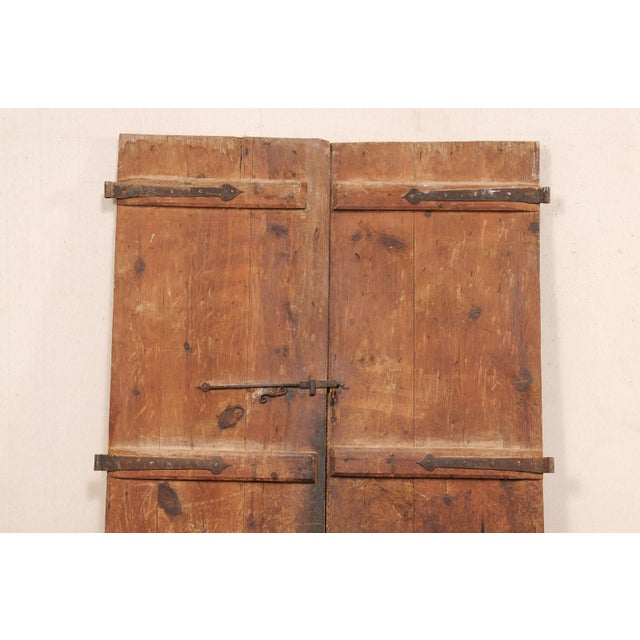 18th C. Spanish Geometric Panel Wood Doors For Sale - Image 10 of 12