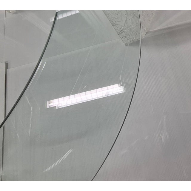 Vintages Round Coffee Table in Textured Acrylic Glass and Glass by Jeannot Cerutti, 1980s For Sale - Image 11 of 13