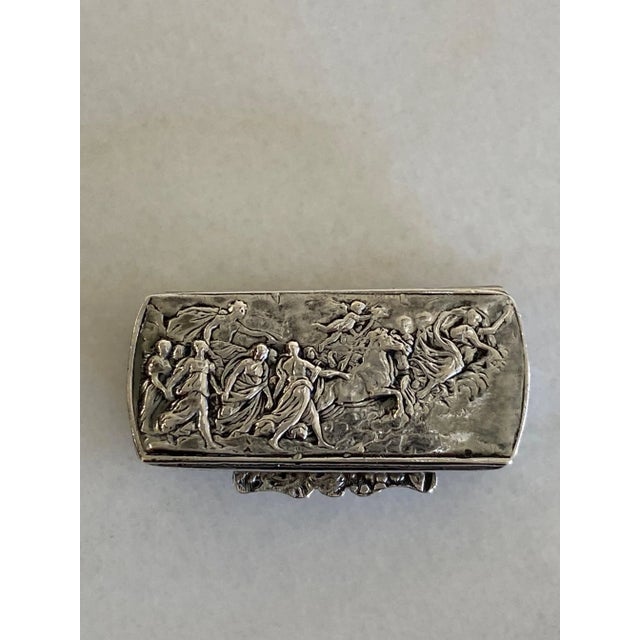 1910s Vintage Italian Sterling Silver Pill Box For Sale - Image 5 of 6